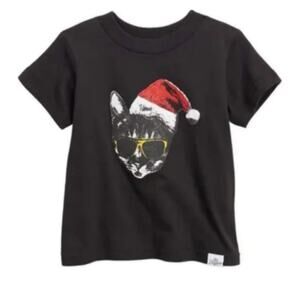 Kid Dangerous New in Packaging Tshirt Cool Santa Cat Sunglasses Cotton 3-6 month
